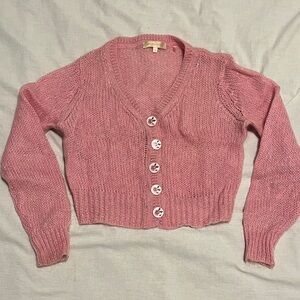 LoveShackFancy Pink Folley Cardigan